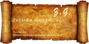 Zelinka Gusztáv névjegykártya